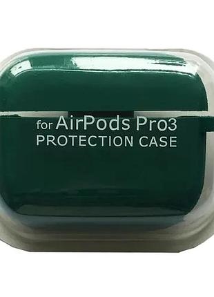 Чехол для airpods pro 3 silicone case/microfiber dark green
