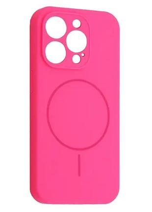 Чехол silicone case full camera fine ring magsafe for iphone 12 pro firefly