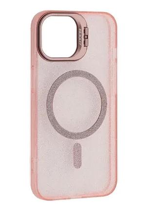 Чехол pro crystalshine fortable magsafe for iphone 12 pro pink