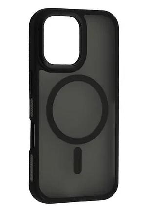 Чехол new matte magsafe for iphone 16 pro black
