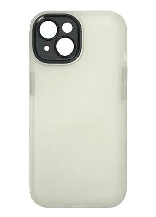 Чохол rock guard touch (anti-drop lens protection) for iphone 15 matte white