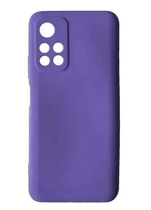 Чехол silicone case camera (no logo) для xiaomi redmi note 11 pro lilac