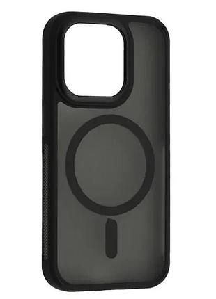 Чехол new matte magsafe for iphone 15 pro black