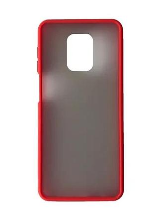 Чехол-бампер защитный gingle matte case xiaomi redmi note 9s/9pro red/black