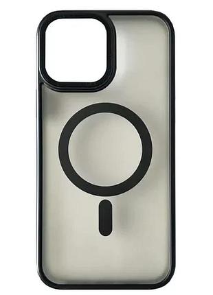 Чехол perfect case with magsafe for iphone 12 pro max titanium blue