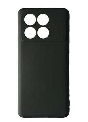 Чехол silicone case full for xiaomi poco x6 pro 5g black