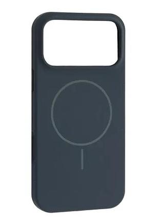 Чехол silicone case with magsafe for iphone 17 pro max sapphire blue