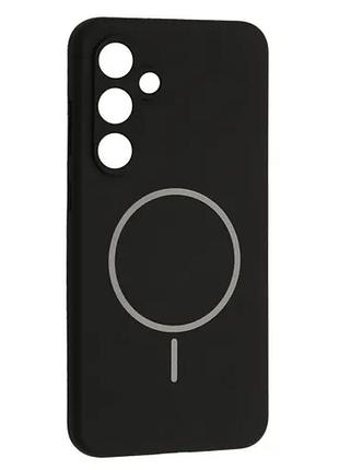 Чохол silicone case luxury+magsafe for samsung s25 black