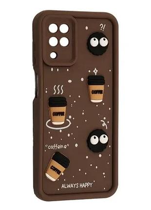 Чехол happy для samsung a12 brown