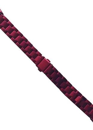 Ремінець для xiaomi mi band 8/9 3-bead metal band red
