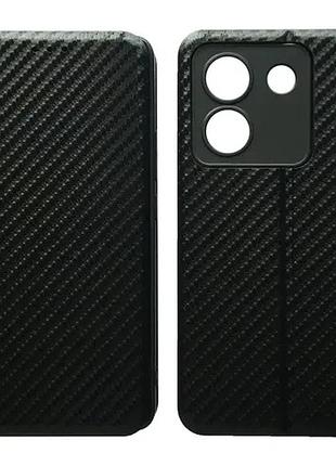 Чехол-книжка carbon for xiaomi poco m7 pro 5g black