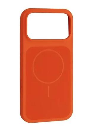 Чехол new silicone case magsafe для iphone 17 pro max hermes orange