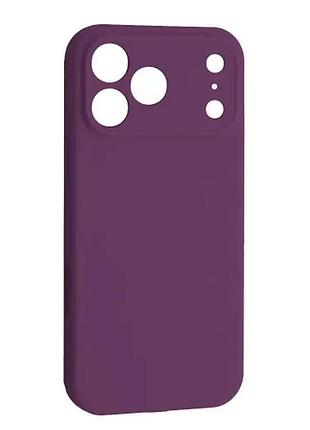 Чехол silicone case camera protective for iphone 17 pro (45) purple