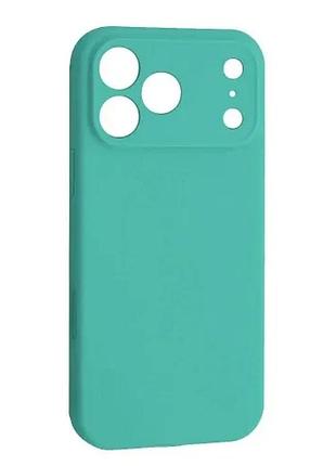 Чехол silicone case camera protective for iphone 17 pro (21) azure