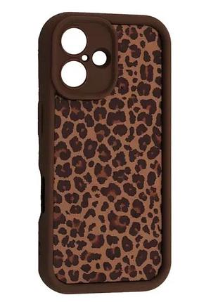 Чохол leopard case for iphone 16 brown 3