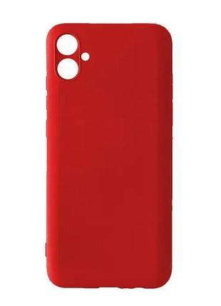 Чехол silicone case camera (no logo) для samsung a04e (a042) red
