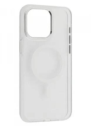Чехол silver shield magsafe for iphone 15 pro max transparent color