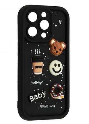 Чехол happy donut case for iphone 15 pro max black