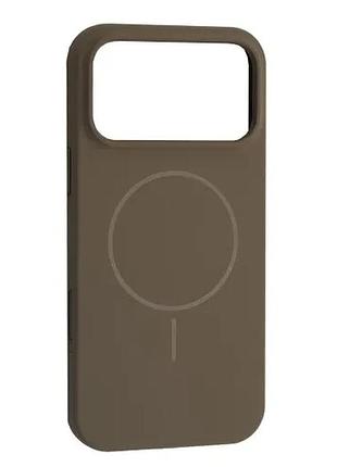 Чохол silicone case with magsafe for iphone 17 pro max titanium gray