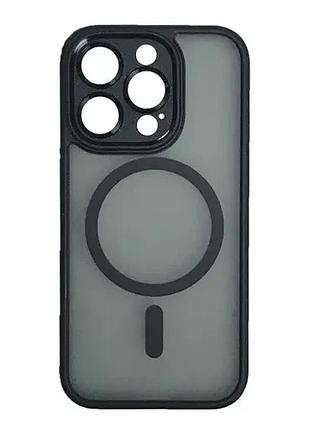 Чохол rock guard touch with magnetic (anti-drop lens protection) for iphone 15 titanium black