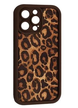 Чехол leopard case for iphone 13 pro max brown 1