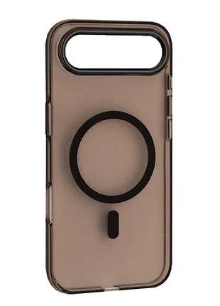 Чехол silver shield magsafe for iphone 17 air transparent black