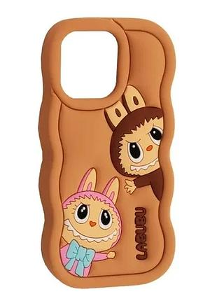 Чехол labubu case for iphone 11 pro brown