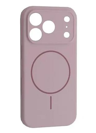 Чехол silicone case full camera fine ring magsafe for iphone 17 pro purple lilac