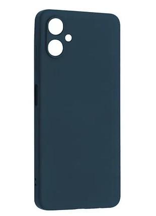 Чехол silicone case full for samsung a06 (a065) navy blue