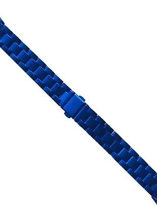 Ремінець для xiaomi mi band 8/9 3-bead metal band blue