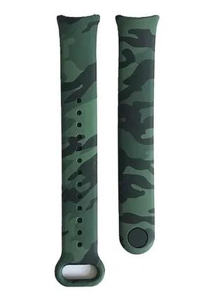 Ремінець для xiaomi mi band 8/9 camouflage black-green 1