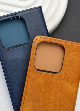 Чехол-книжка black tpu magnet for xiaomi redmi note 14s brown