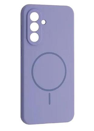Чехол silicone case luxury+magsafe for samsung a56 5g elegant purple