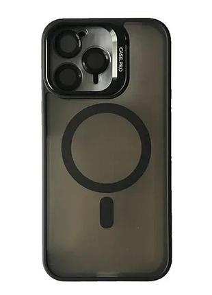 Чохол case pro matte fortable camera lens magsafe for iphone 16 pro max black