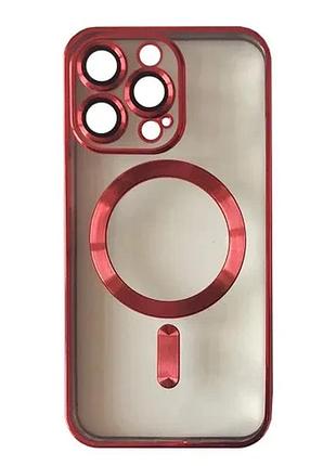 Чохол shining camera magsafe for iphone 14 pro red