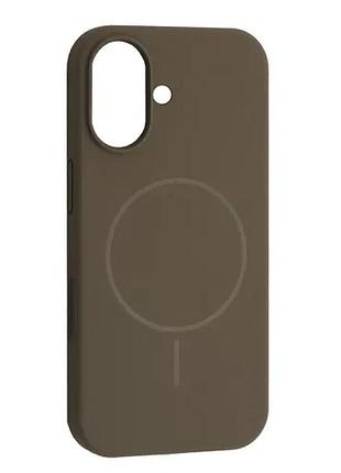 Чехол silicone case with magsafe for iphone 17 titanium gray