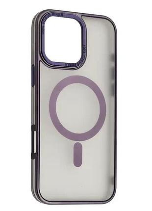 Чехол perfect case with magsafe for iphone 16 pro titanium purple