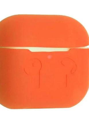 Чехол для airpods 4 силиконовый 2мм тех.пак orange