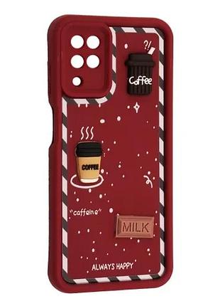 Чехол happy для samsung a12 marsala