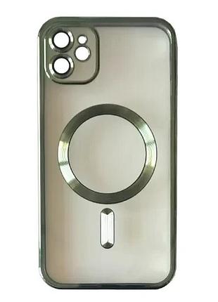 Чохол shining camera magsafe for iphone 12 dark green