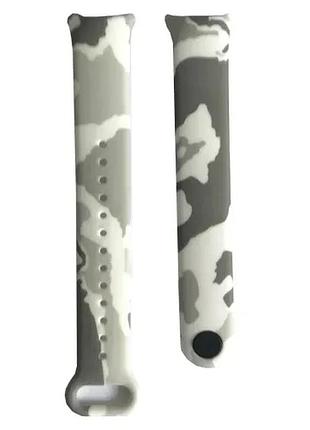 Ремінець для xiaomi mi band 8/9 camouflage white-grey
