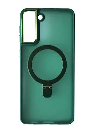 Чехол matte ring-magsafe for samsung s22+ 5g зеленый