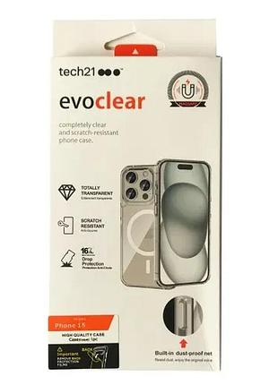 Чехол evo clear magsafe case for iphone 15 transparent