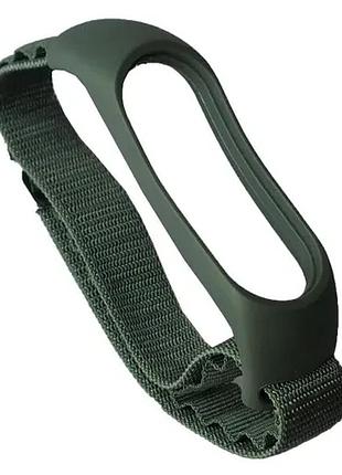 Ремешок для xiaomi mi band 3/4/5/6/7 alpine loop dark green