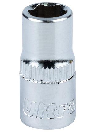 Насадка шестигранная ultra crv короткая 1/4" 7 мм