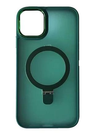 Чехол matte ring-magsafe for iphone 14 pro max зеленый