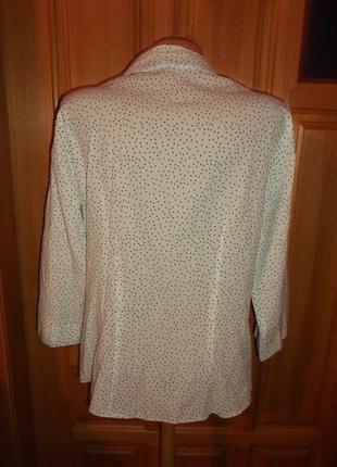 Рубашка блуза в горошек классика рукав 3\4 р.14 - m - l - bhs4 фото