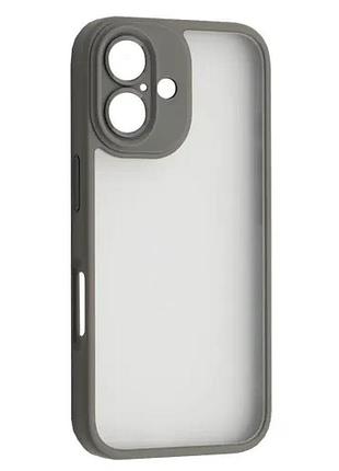Чехол rock guard touch series protection (anti-drop lens) for iphone 16 plus gray