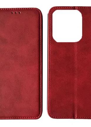 Чехол-книжка black tpu magnet for xiaomi redmi note 14s red