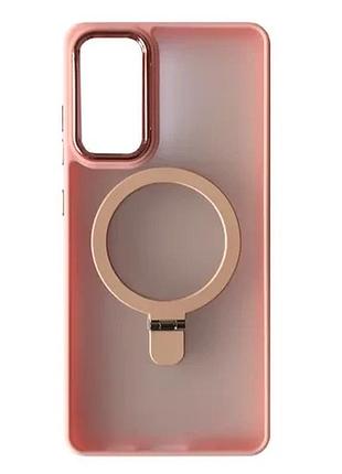 Чехол matte ring-magsafe for samsung s24 светло-розовый